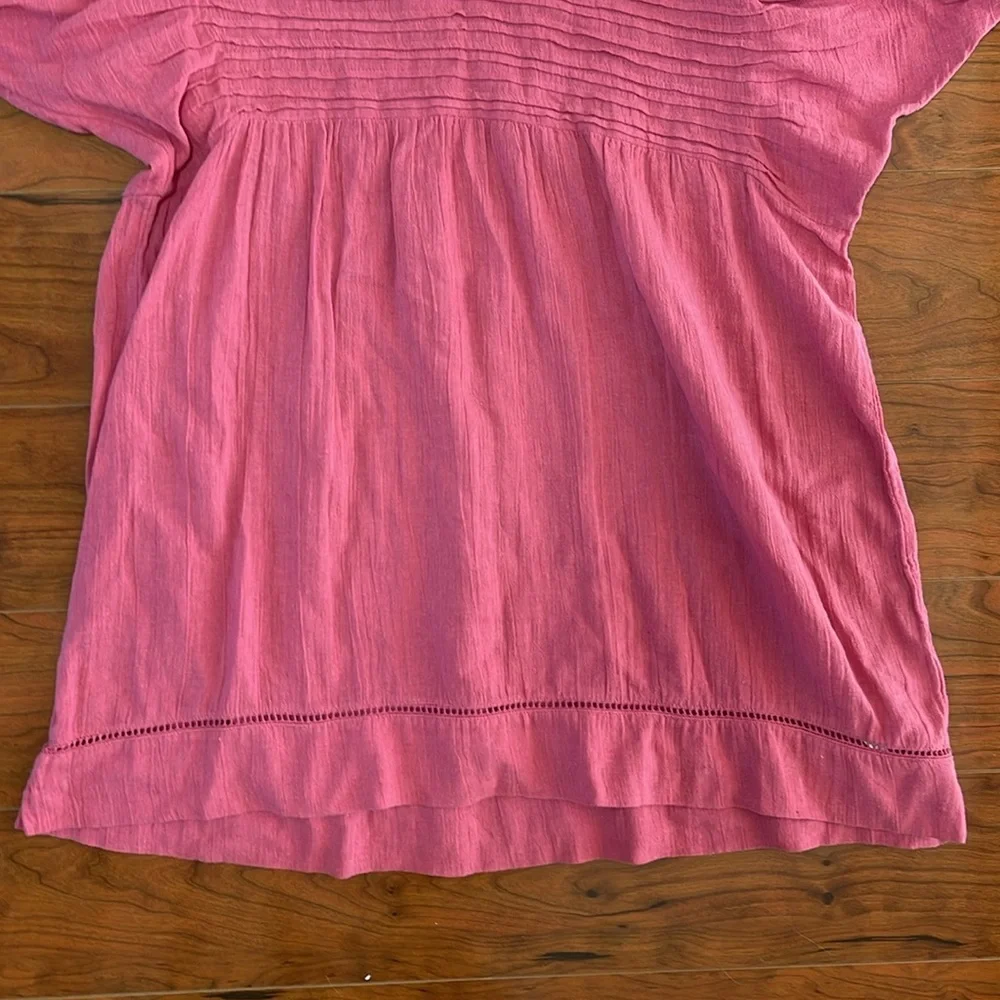COPY - NWT Free People Pink Short Bubble Sleeve Tunic Midi Dress Top